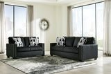 Gleston Onyx Sofa, Loveseat, Chair, and Ottoman