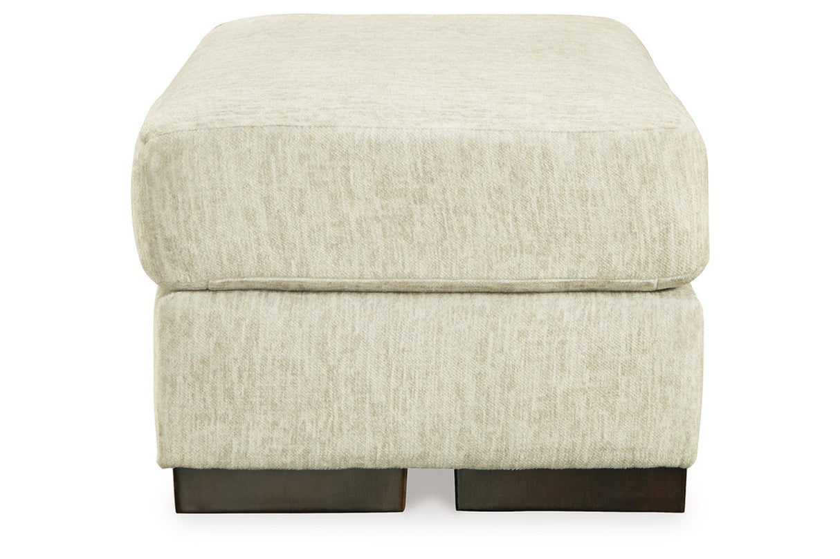 Caretti Parchment Oversized Chair and Ottoman