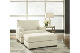 Caretti Parchment Oversized Chair and Ottoman