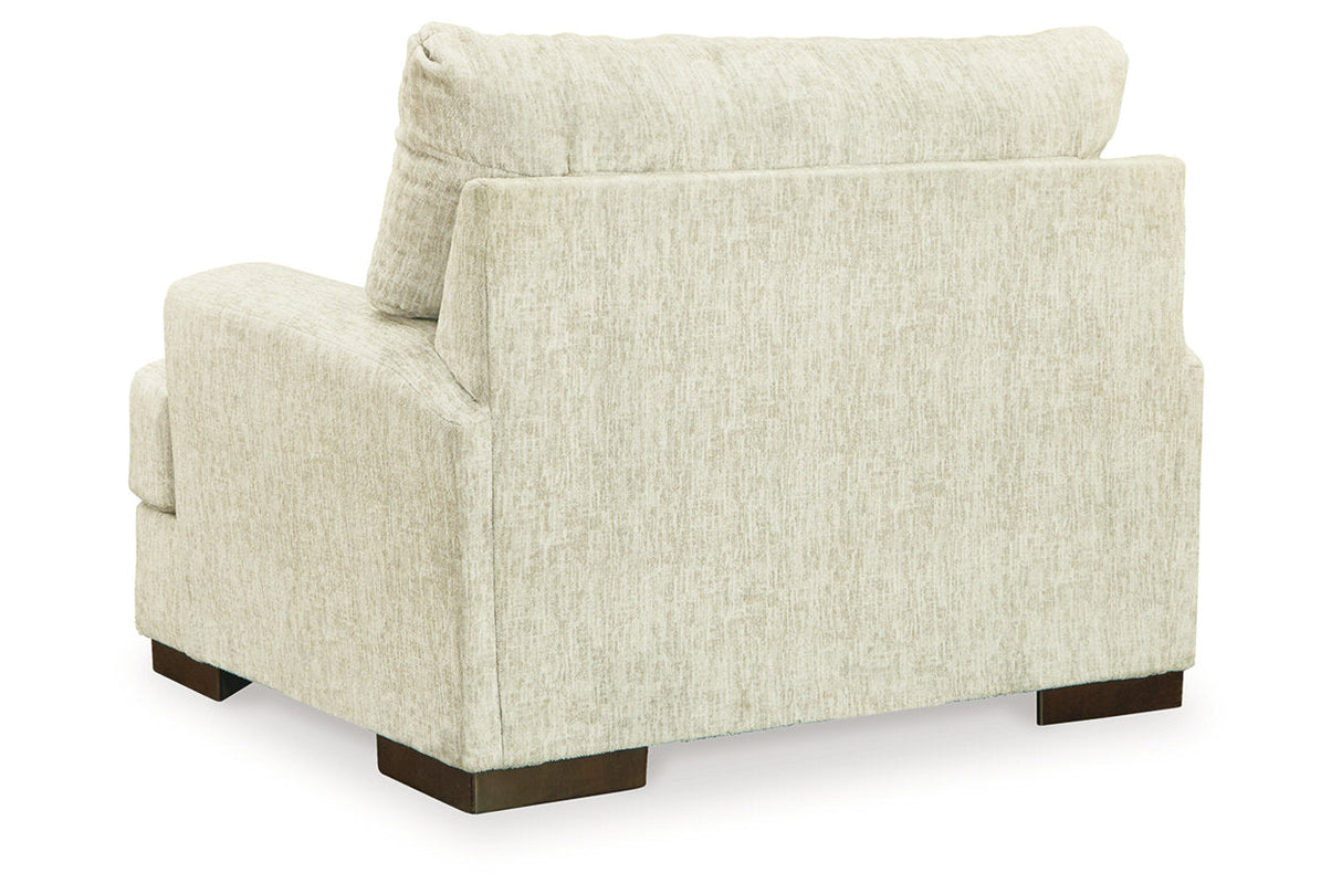 Caretti Parchment Sofa, Loveseat, Oversized Chair and Ottoman