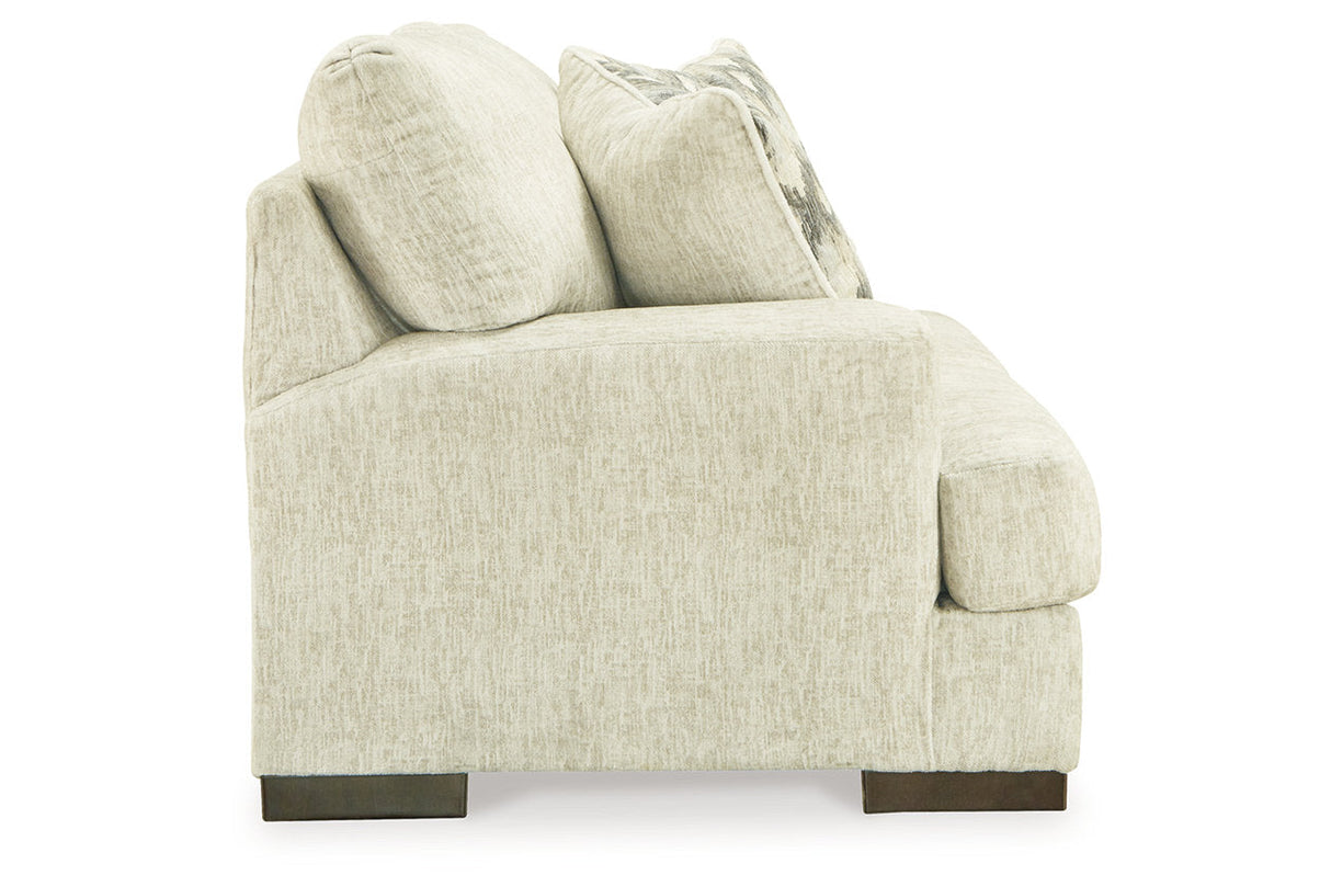 Caretti Parchment Sofa, Loveseat, Oversized Chair and Ottoman