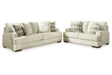 Caretti Parchment Sofa and Loveseat