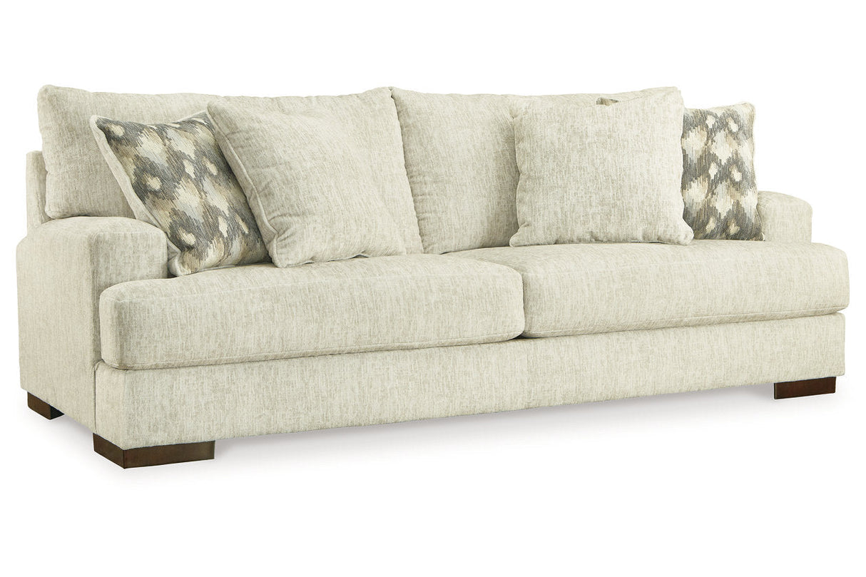 Caretti Parchment Sofa, Loveseat, Oversized Chair and Ottoman