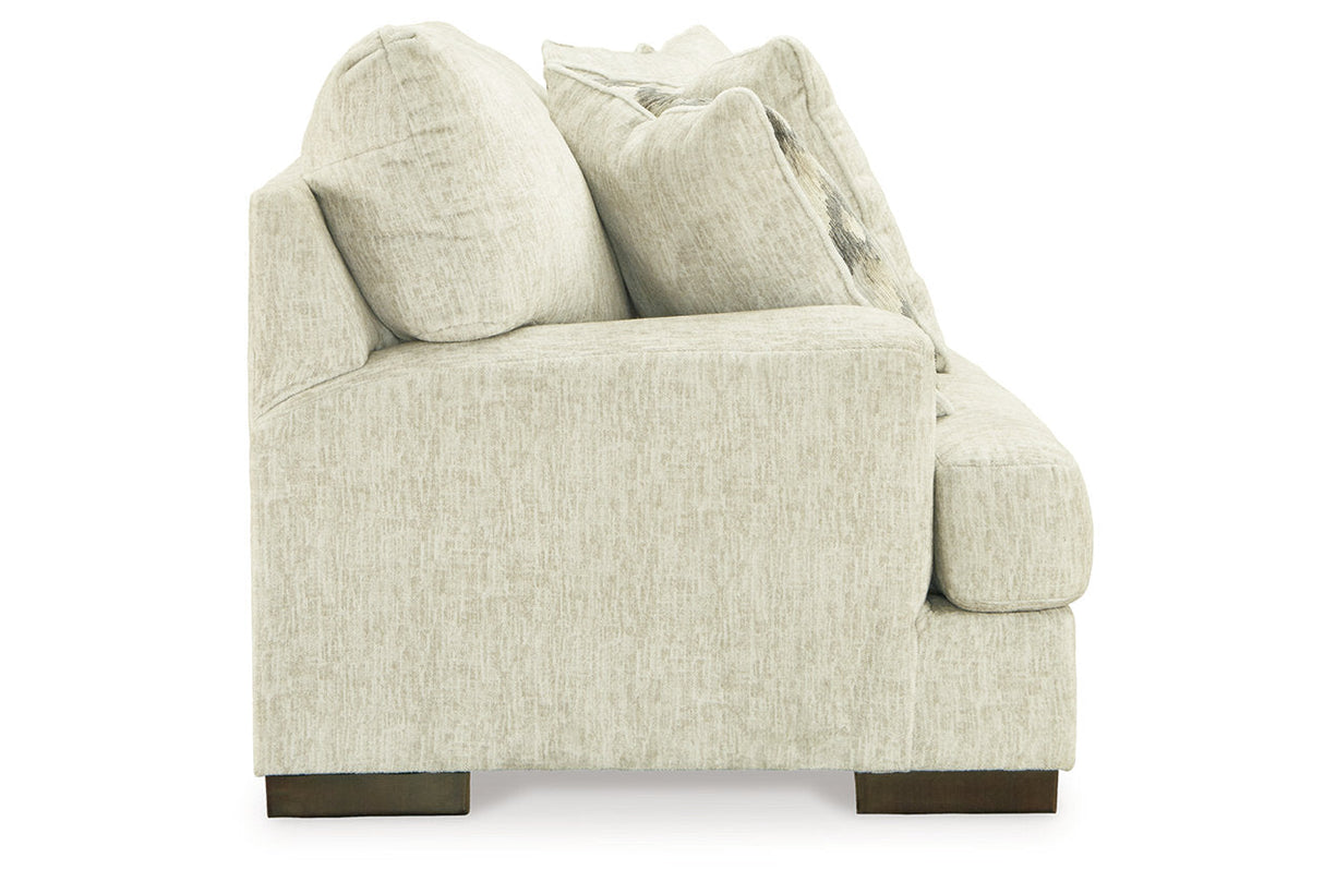 Caretti Parchment Sofa, Loveseat, Oversized Chair and Ottoman