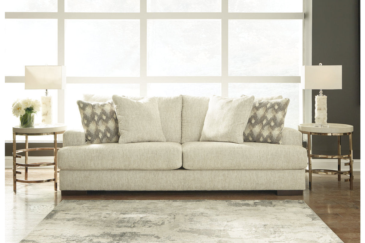 Caretti Parchment Sofa, Chair and Ottoman