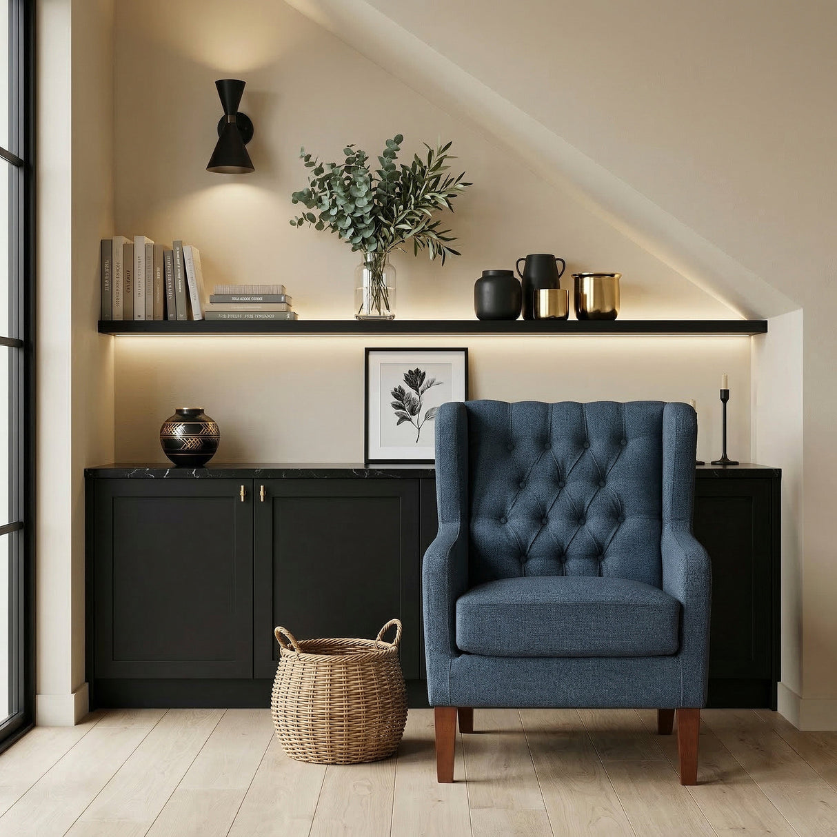 Aria Blue Accent Chair