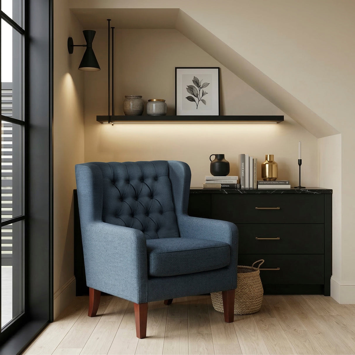 Aria Blue Accent Chair
