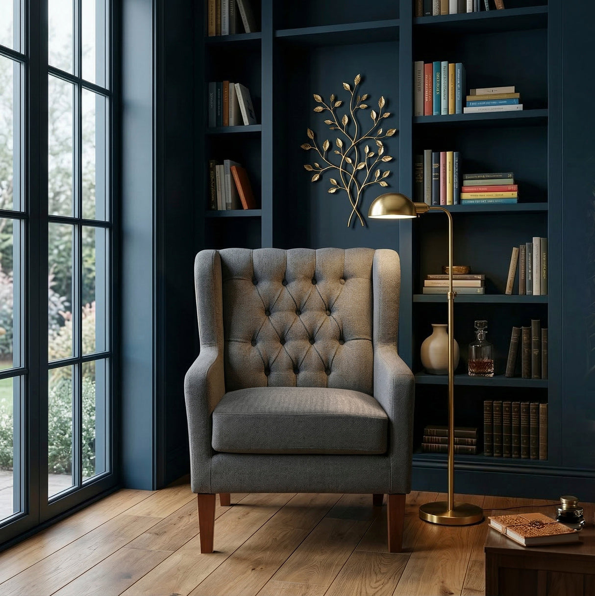 Aria Dark Gray Accent Chair