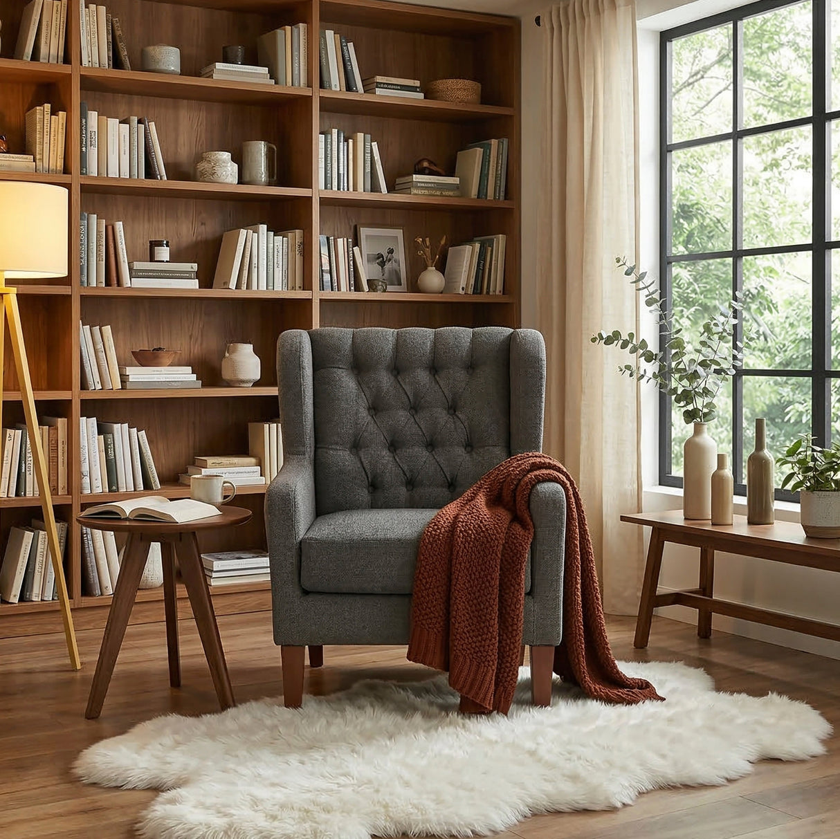 Aria Dark Gray Accent Chair