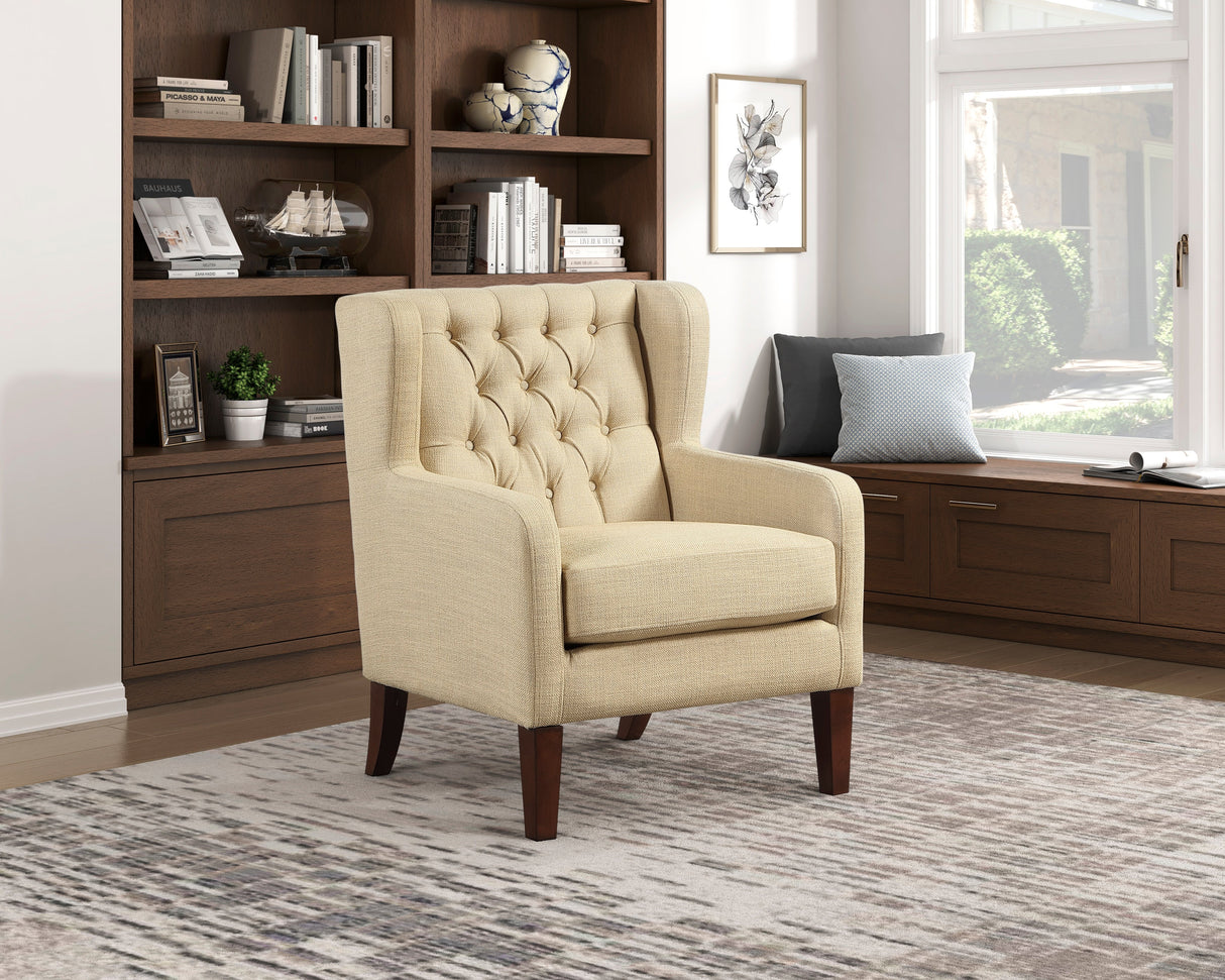 Aria Beige Accent Chair