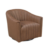 Boulevard Dark Brown Swivel Chair