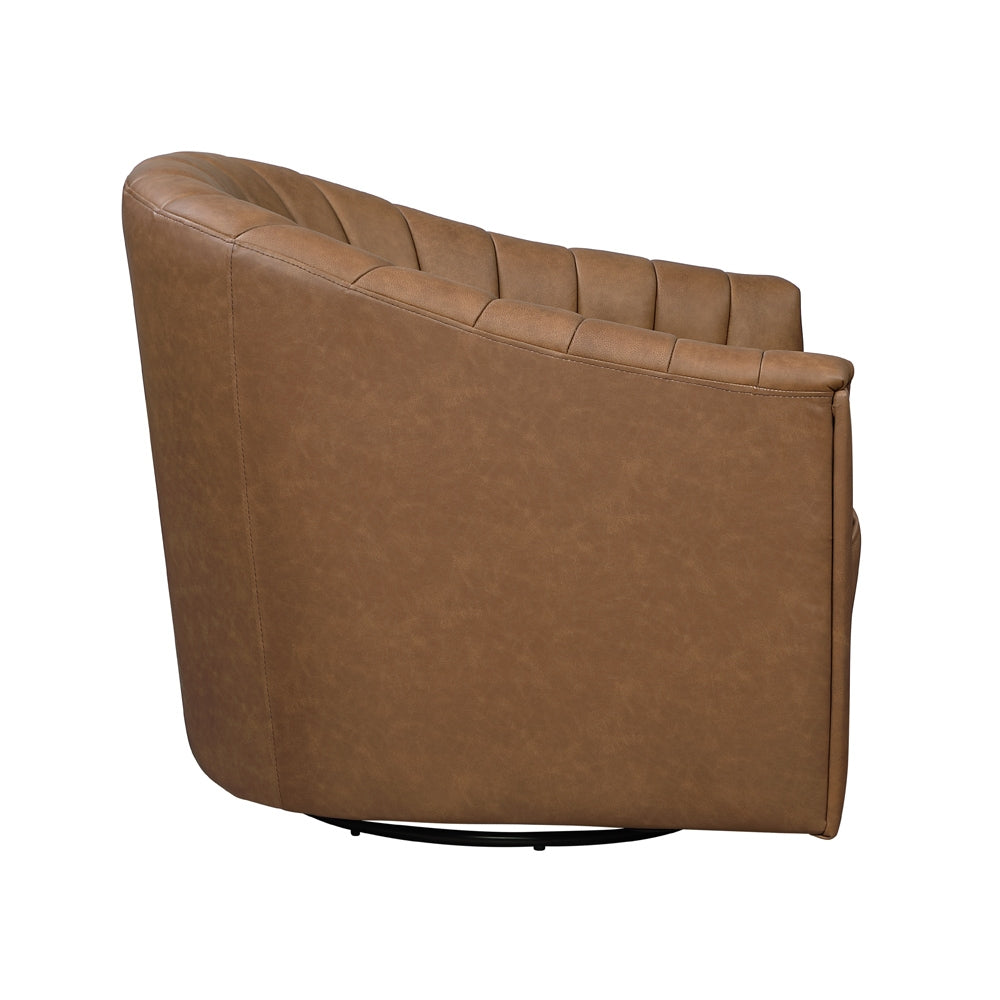Boulevard Dark Brown Swivel Chair