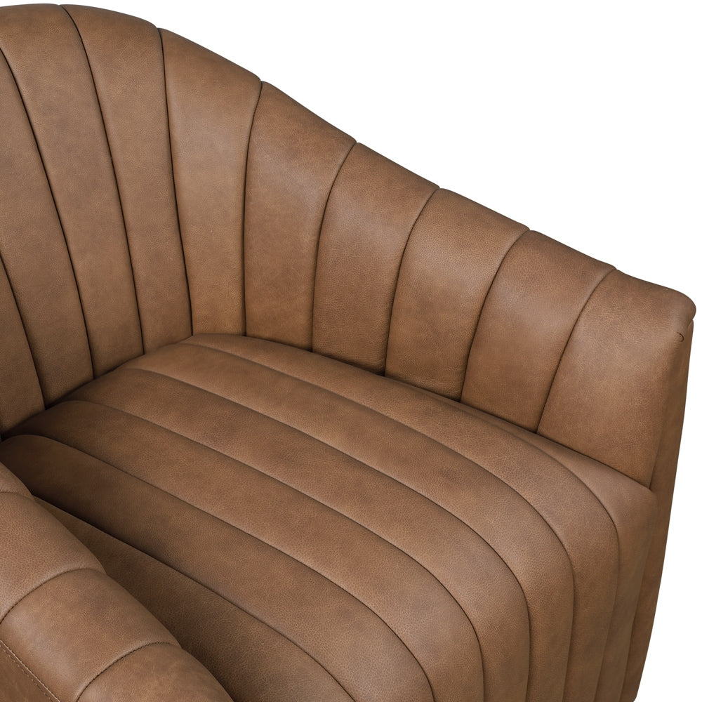 Boulevard Dark Brown Swivel Chair