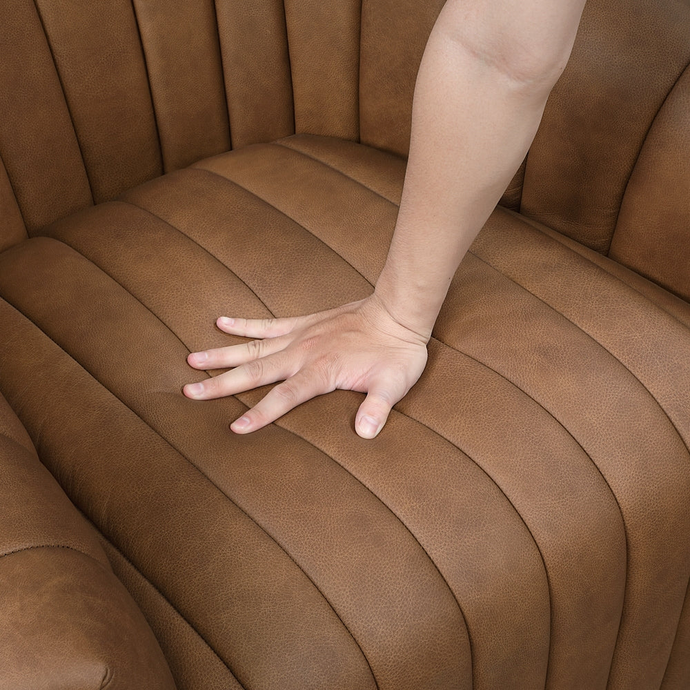 Boulevard Dark Brown Swivel Chair