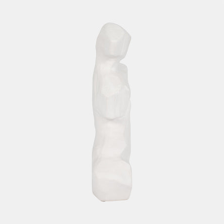 13" Abstract Venetian Figurine, White