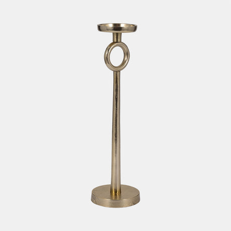13"h Metal Candle Holder, Gold