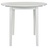 Bucknell White 3-Piece Round Drop Leaf Dining Room Set