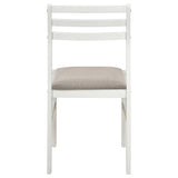 Bucknell White 3-Piece Round Drop Leaf Dining Room Set