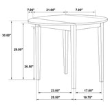 Bucknell White 3-Piece Round Drop Leaf Dining Room Set
