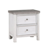 Ambrose Antique White/Gray Nightstand