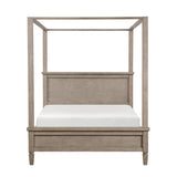 Marceline Gray Oak Eastern King Canopy Platform Bed