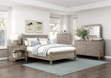 Marceline Gray Oak Eastern King Canopy Platform Bed