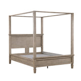 Marceline Gray Oak Eastern King Canopy Platform Bed