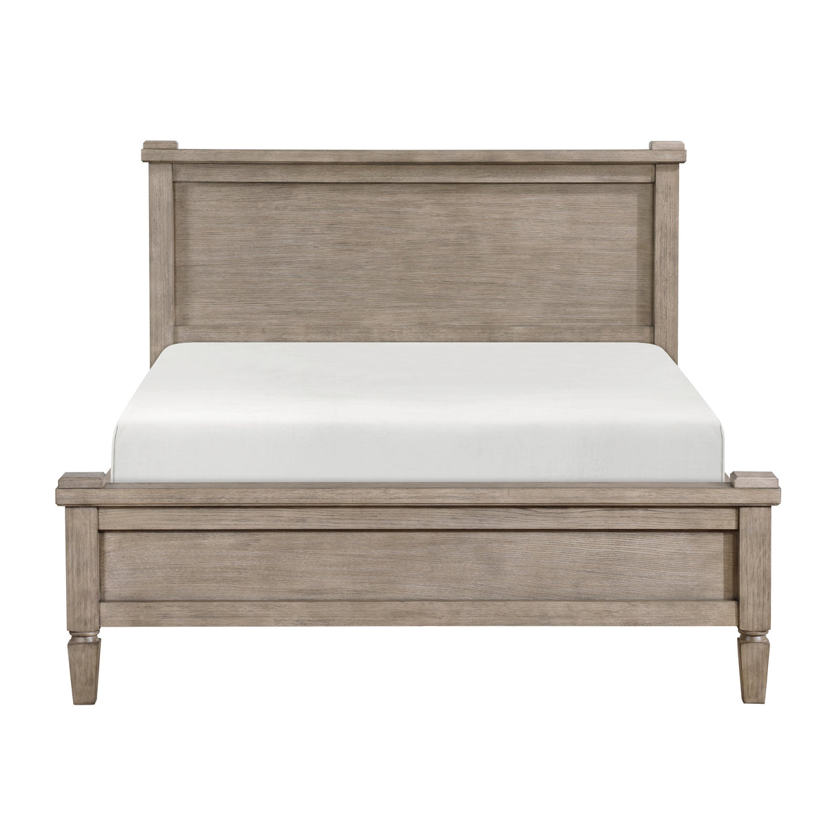 Marceline Gray Oak Eastern King Canopy Platform Bed