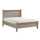 Marceline Gray Oak Eastern King Canopy Platform Bed