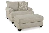 Asanti Fog Oversized Chair and Ottoman