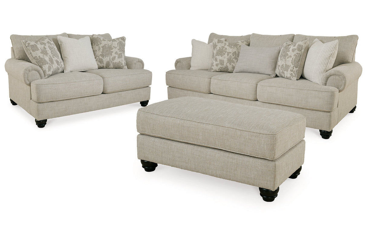 Asanti Fog Sofa, Loveseat and Ottoman