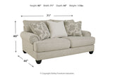 Asanti Fog Sofa, Loveseat and Ottoman