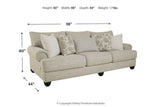 Asanti Fog Sofa, Loveseat and Ottoman