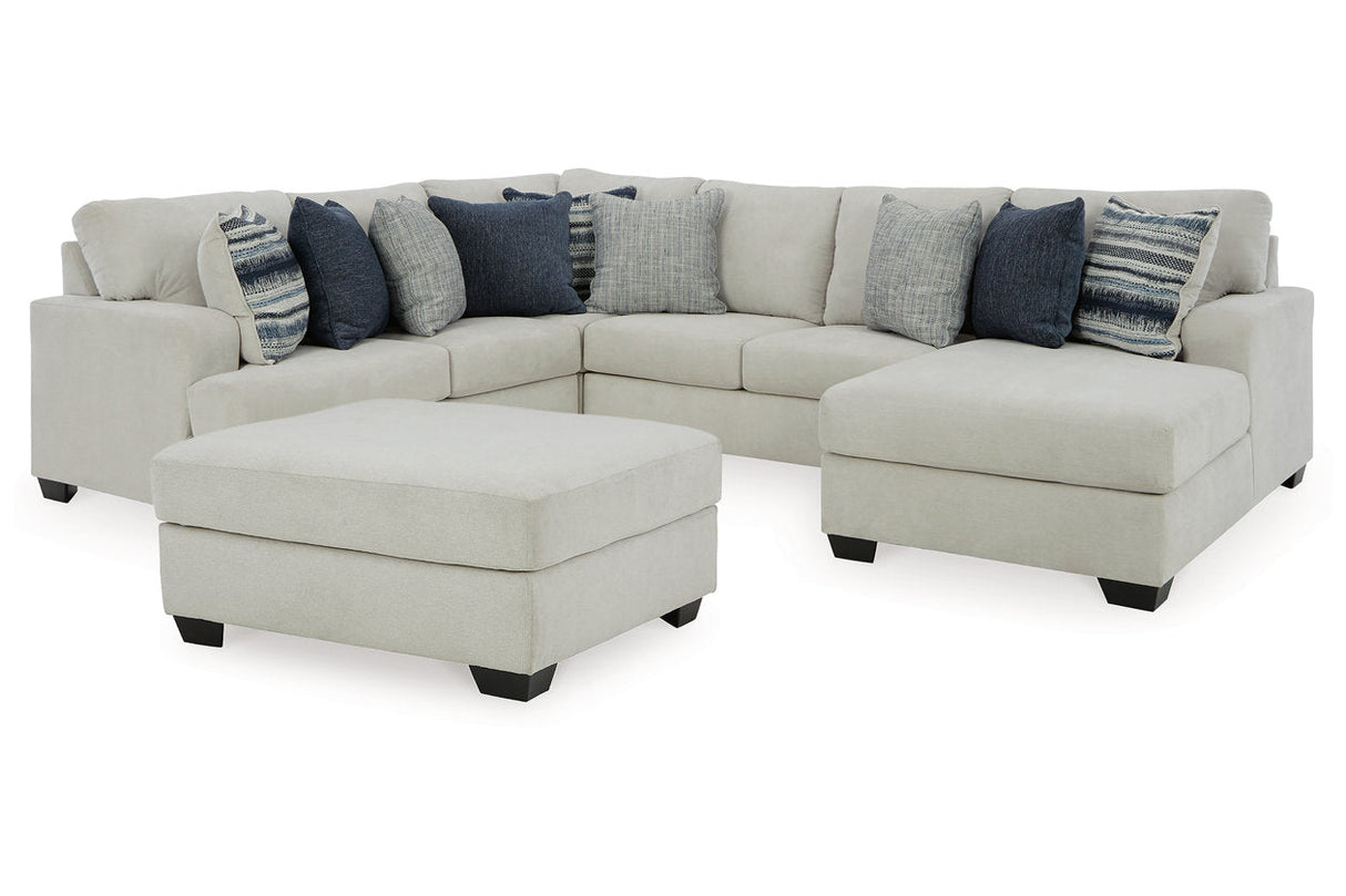 Lowder Stone 4-Piece Sectional with Ottoman