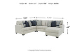 Lowder Stone 4-Piece Sectional with Ottoman