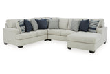 Lowder Stone 4-Piece Sectional with Ottoman