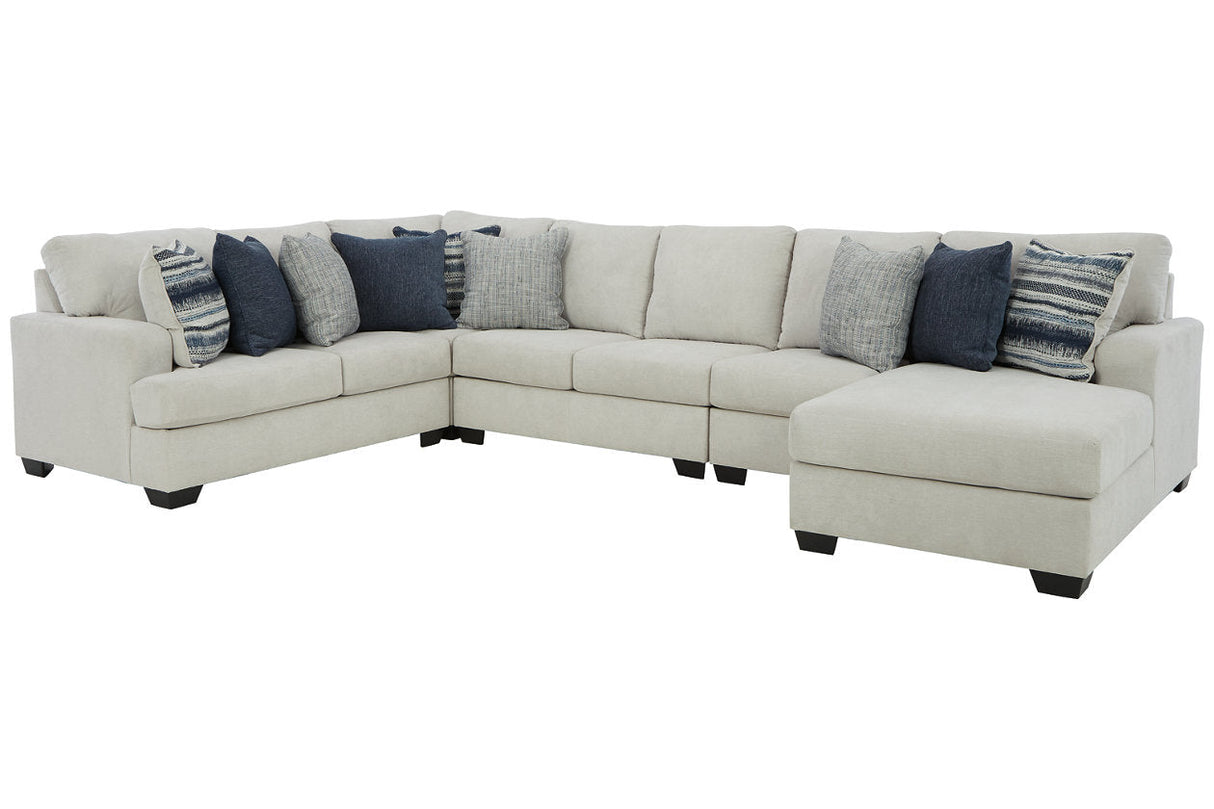 Lowder Stone 5-Piece RAF Chaise Sectional