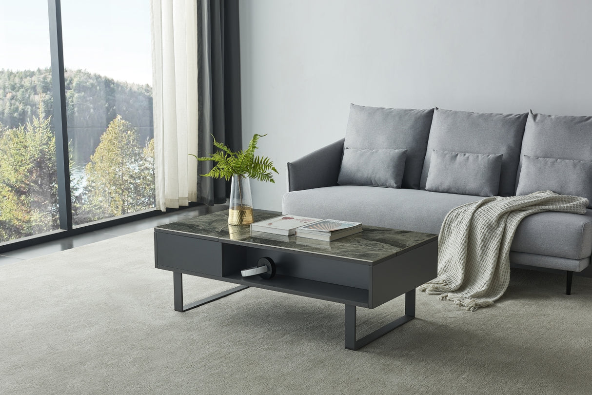 1388 Coffee Table w/ storage Grey by ESF Furniture at Eve Furniture