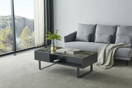 1388 Coffee Table w/ storage Grey by ESF Furniture at Eve Furniture