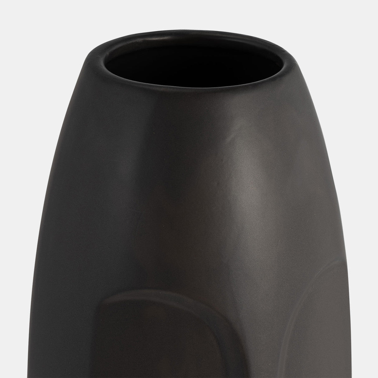 14"h Face Vase, Black