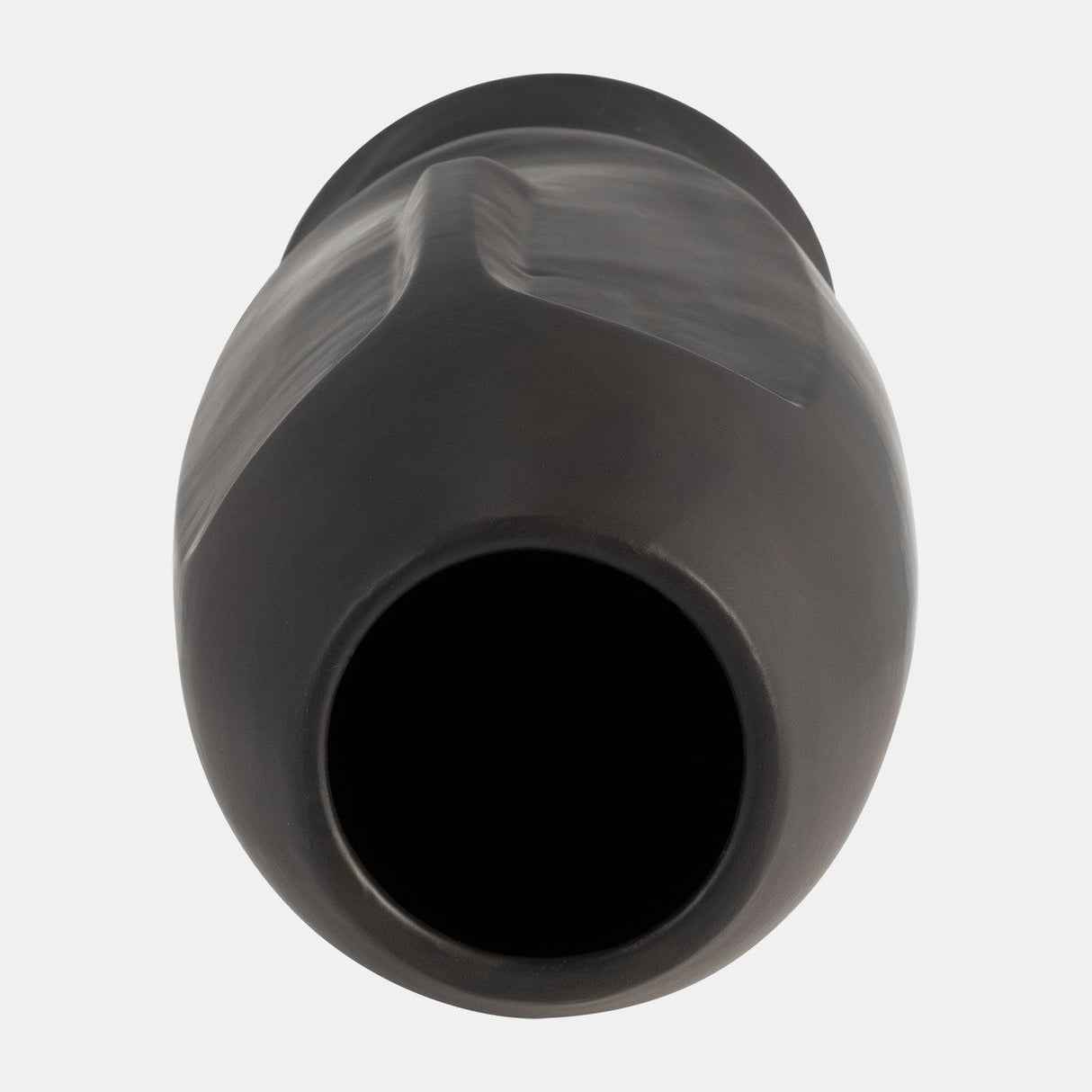 14"h Face Vase, Black
