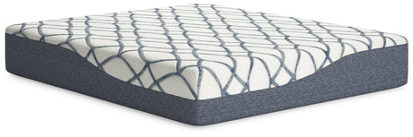 14 Inch Chime Elite 2.0 White/Blue California King Mattress by Ashley at Eve Furniture