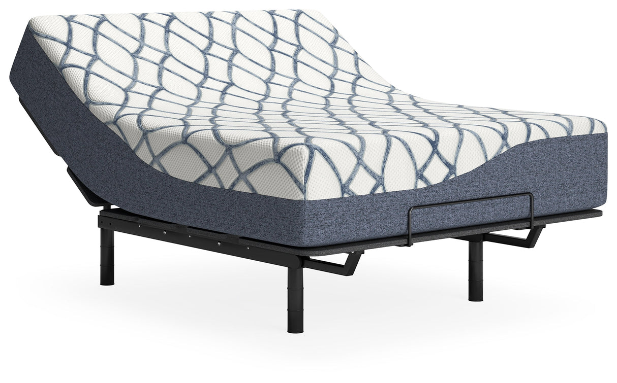 14 Inch Chime Elite 2.0 White/Blue California King Mattress by ASHLEY FURNITURE at Eve Furniture
