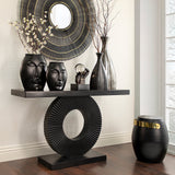 14" Metal Decorative Face Vase, Black