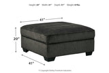 Charenton Charcoal Ottoman