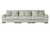 Regent Park Pewter 3-Piece Sectional Sofa