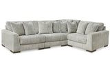 Regent Park Pewter 4-Piece Sectional