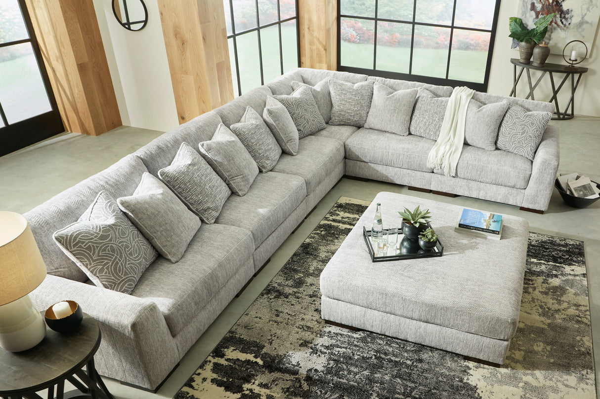 Regent Park Pewter 6-Piece Sectional