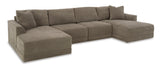 Raeanna Storm 4-Piece Double Chaise Sectional