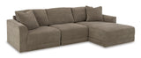 Raeanna Storm 3-Piece RAF Chaise Sectional